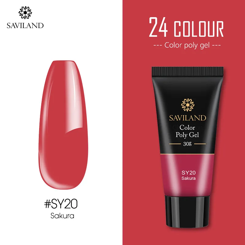 30ml SY20 SAVILAND, 15 г, 30 г, цветной, быстрый, полигель, для наращивания пальцев, замачивается, УФ, камуфляж, строительный, полигель, твердый гель, лак для ногтей - Цвет: 30ml SY20