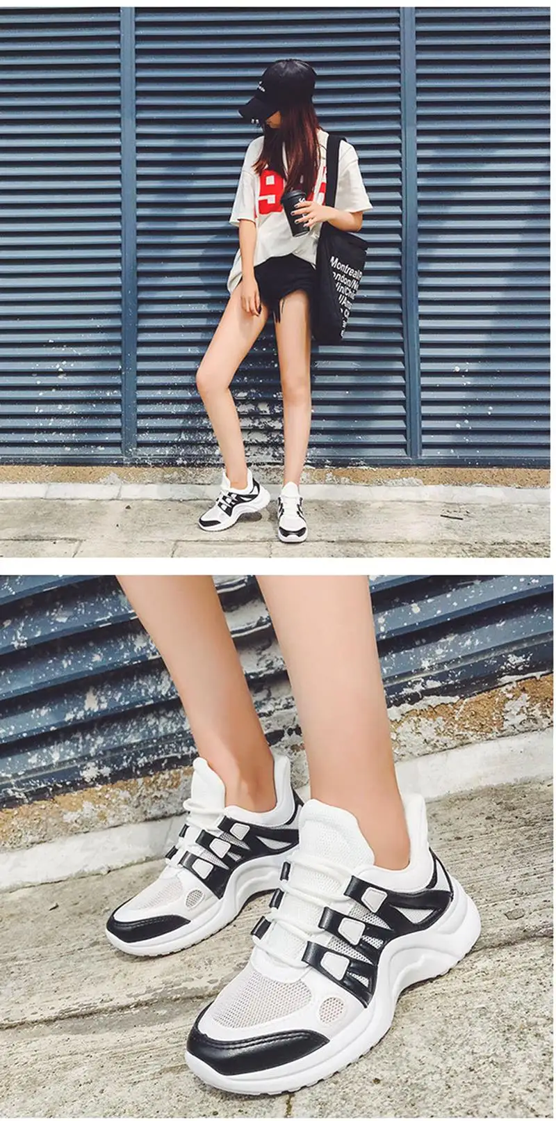 Women Shoes White Chunky Sneakers Spring Women Vulcanized Shoes Fashion Trainers Baskets Sneakers Women Chaussures Femme