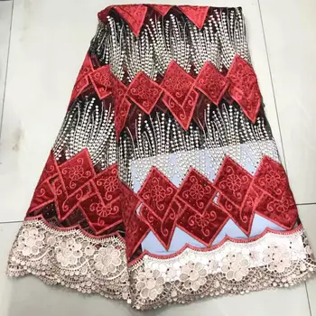 

African Lace Fabric 2019 Embroidered Nigerian Laces Fabric Bridal High Quality French Tulle Lace Fabric For Women Dress