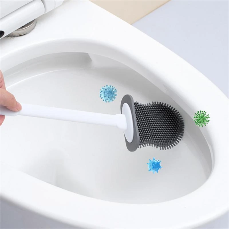 Cepillo de para inodoro Base, cabezal cerdas suaves y flexibles, cepillo de limpieza de mango largo, accesorio de baño para Wc|Escobillas de - AliExpress