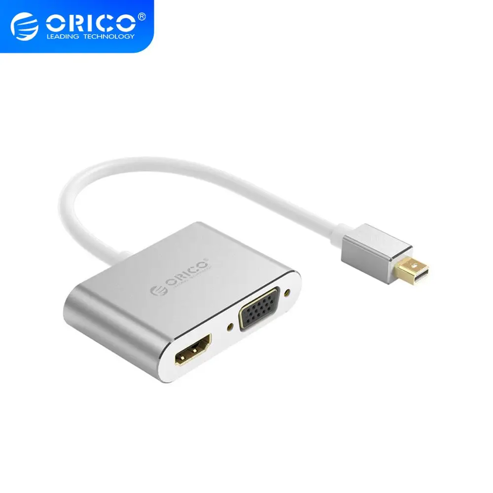 Конвертер ORICO Mini DisplayPort Thunderbolt в HDMI VGA переходник типа Папа мама для MacBook Surface Pro ТВ