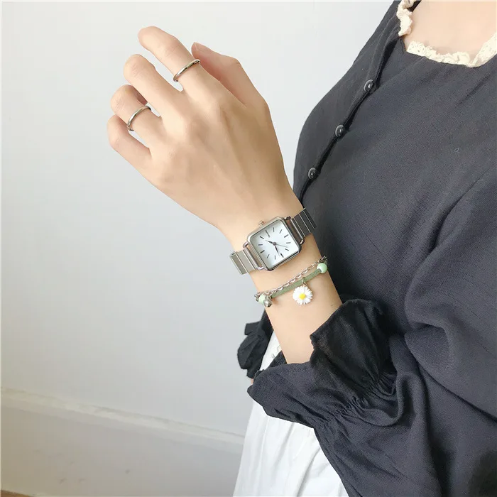 Simple Silver Women Watches Ulzzang Brand Exquisite Stainless Steel Ladies Wristwatches Fashion Minimalist Female Quartz Clock