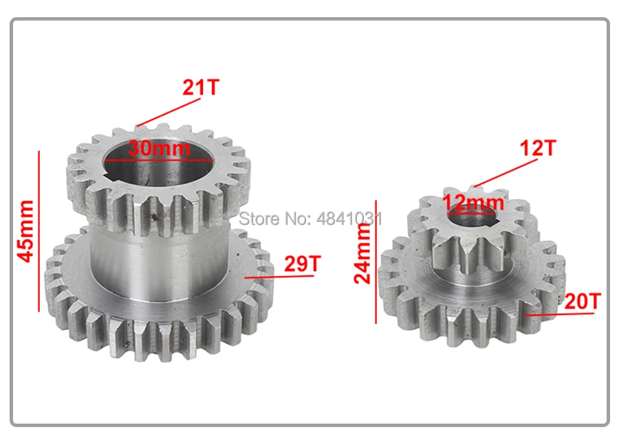 2 шт. высокая и низкая скорость передачи металла шестерни XJ9512 мини фрезерно-сверлильный станок T29xT21 T20xT12 основной вал дубликат двойной передачи