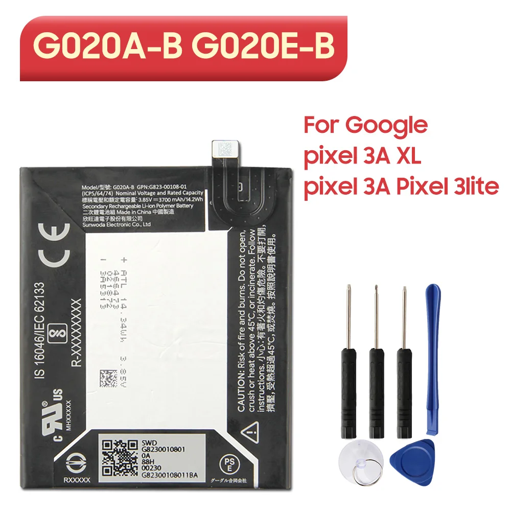 Original Replacement Phone Battery G020A-B G020E-B For Google Pixel 3A XL Pixel 3A Pixel 3Lite Phone Batteries With Tools