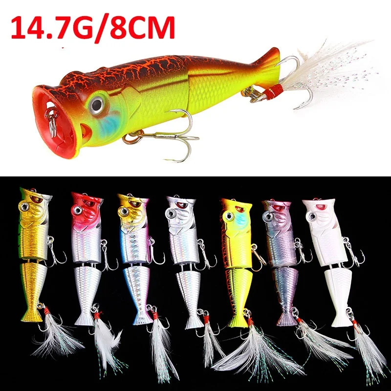 

Water lace feather wave climbing bait creative road hard bait broken two wave climbing blood tank hook false bait