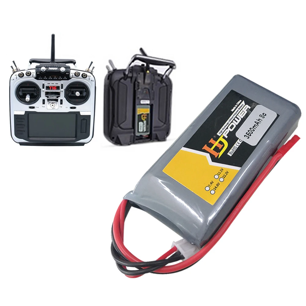 Batterie Lipo 7.4V 3500mAh 8C pour Radiomaster TX16S Jumper T16 - étiquette et spécifications