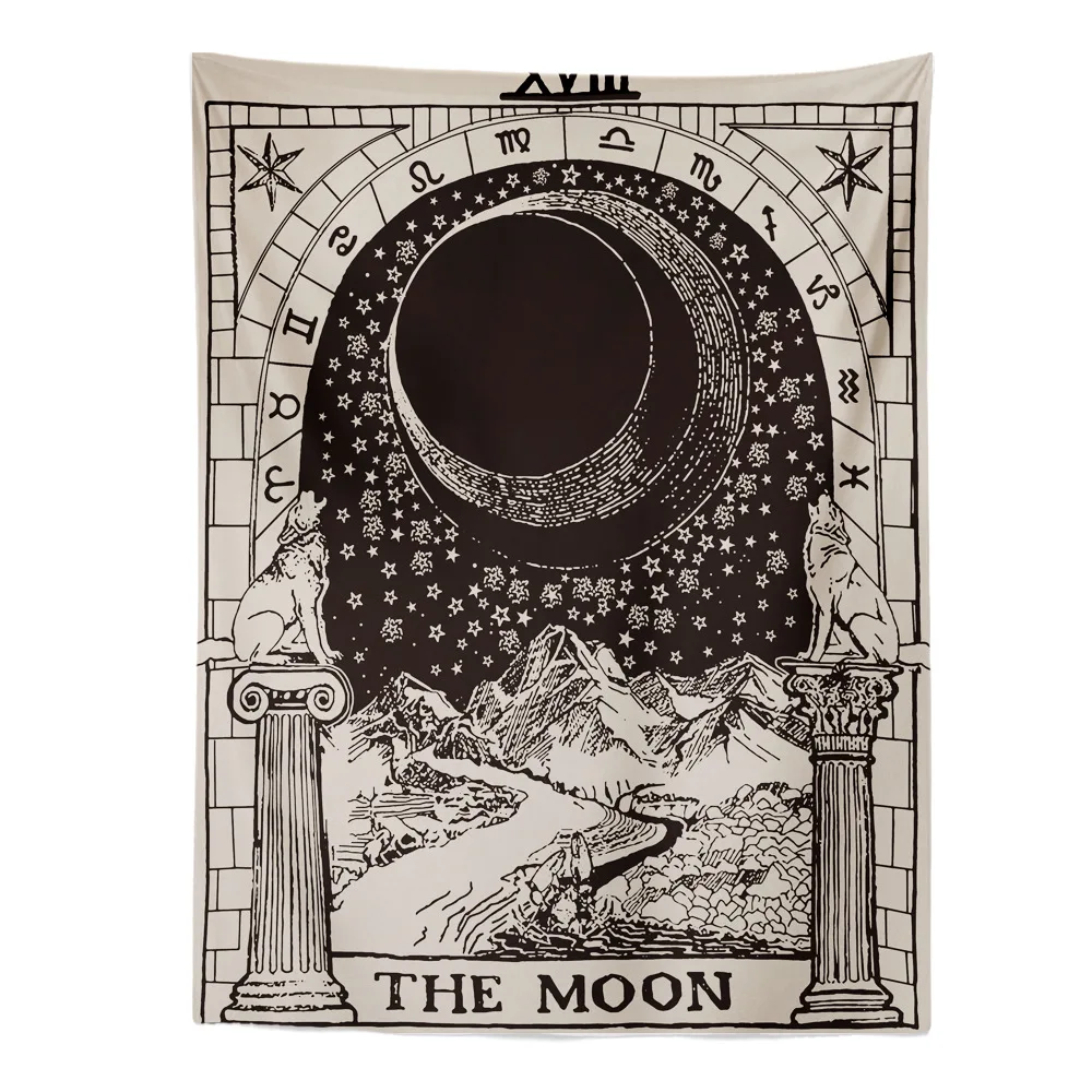 Tapestry Decorations The Moon Star Tapestry Wall Hanging Astrology Divination Bedspread Beach Mat