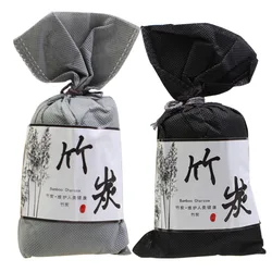 Bamboo Charcoal Air Purifying Bags for Fresh Spaces and Odor Elimination (As shown)