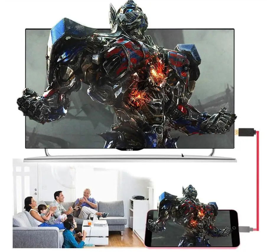 MHL к HDMI адаптер Micro USB к HDMI 4K HD ТВ кабель адаптеры для samsung S3 S4 S5 note2 3 4 Android телефон 11PIN Поддержка HDCP