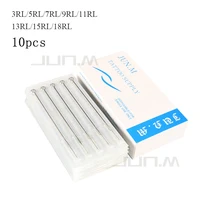 10 шт. сортированные стерилизованные иглы татуировки круглый вкладыш 3RL 5RL 7RL 9RL 11RL 13RL 15RL 18RL для татуировки двигатель машины