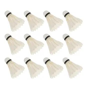 

Badminton Ball 12 PCS White High Speed Duck Feather Badminton Balls Shuttlecocks Outdoor Indoor Training Competition Accessory