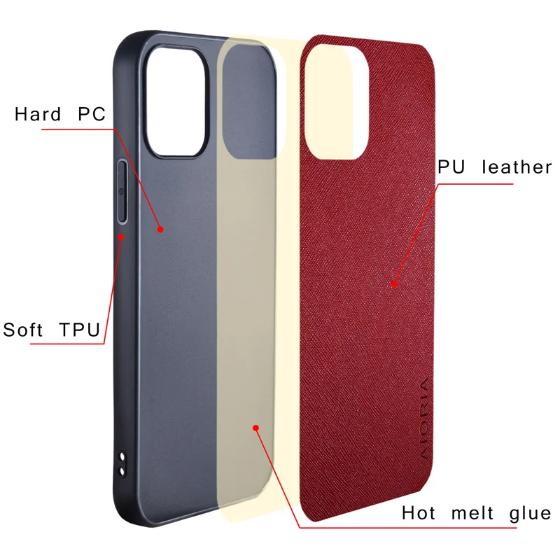 Modern Business Solid Color PU Leather Skin Cover