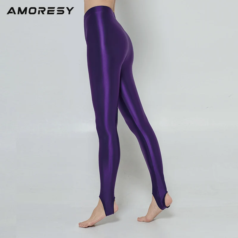 AMORESY новые расцветки M-3XL атласный блеск Непрозрачный шаг колготки Влажный эффект
