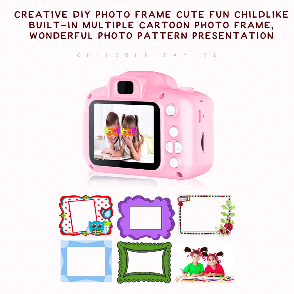 Мини HD дети Камера игрушка милый видеокамера Перезаряжаемые цифровой Камера с 2-дюймовым Экран дисплея Развивающие игрушки для детей на открытом воздухе