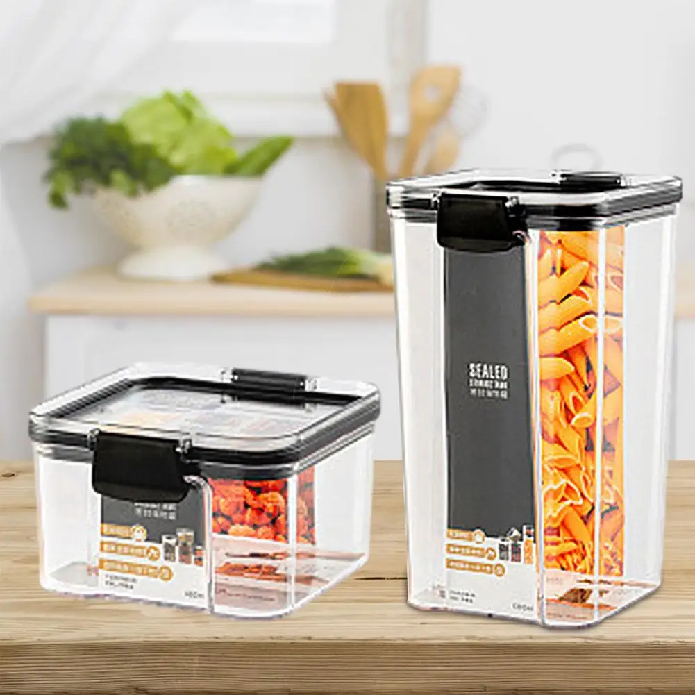 Food Storage Container BPA Free Transparent Airtight Cereal With Sealing Ring | Дом и сад