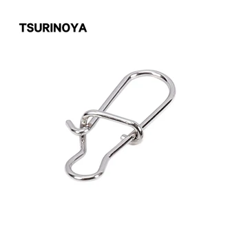 HOT SALE ❤️ TSURINOYA Stainless Steel Fishing Snaps 50PCS Fastlock Clips Safety Pin Connector Accessories Tackle for Lures Hooks - discount item 47% OFF Sports & Entertainment
