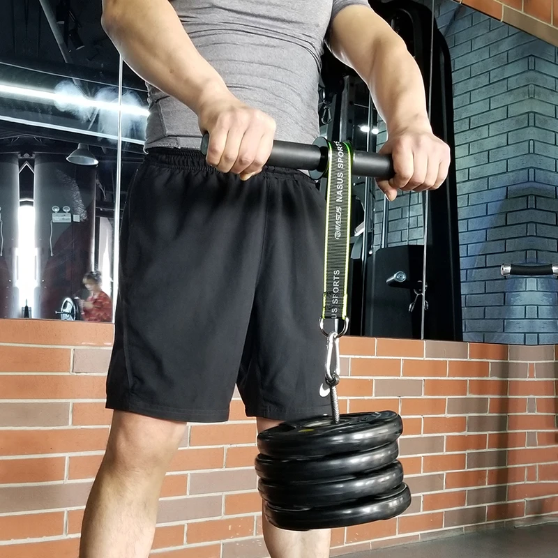 Premium Wrist Roller Home Gym Forearm Exerciser Curl Arm Triceps Trainer Toner 