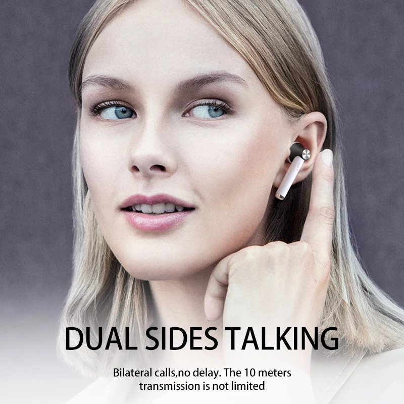 D019 Bluetooth 5,0 наушники HD стерео беспроводные наушники Спортивная гарнитура со светодиодным дисплеем зарядное устройство чехол для всех телефонов iPhone