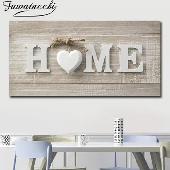 

Fuwatacchi Modern Home Lettle Oil Painting Simple Print and Poster Artword Wall Picture for Living Room Cuadros Home Decorations