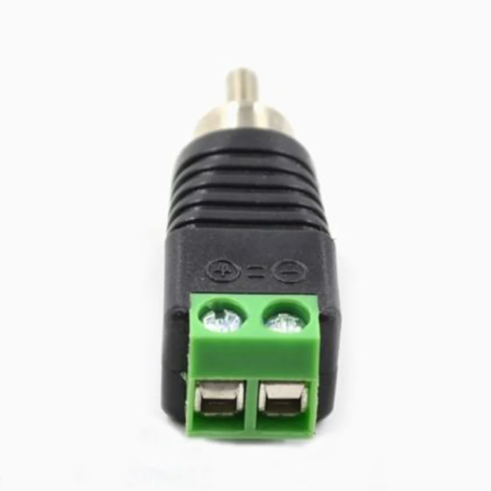 

Wire Metal Plug Audio Connector AV Screw Terminal Accessories Speaker Replace Small Video Adapter Cable Male Jack Portable