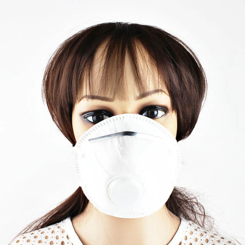 

1PC White Nonwoven Valved Dust Filter Masks PM2.5 Anti Dust Fog Masks Air Pollution Anti-fog Filter respirator Working dust mask