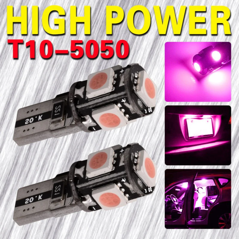 10 шт. Canbus ОШИБОК T10-5050-5SMD светодиодный светильник Клин лампы Набор прочный