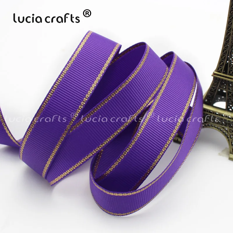 465 dark purple 5y Lucia crafts 6/10/15/25 мм твердая цветная корсажная лента поделки своими руками шитьё вручную Материал вечерние Свадебные украшения T0401 - Цвет: 465 dark purple 5y