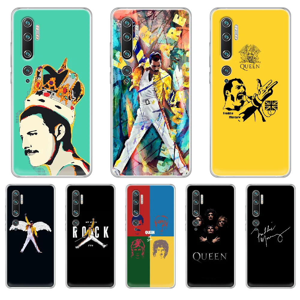 Freddie Mercury Queen чехол для телефона Корпус XIAOMI MI 3 4 5 5X 8 9 10 se max pro a2 9T note lite прозрачный