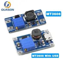 5 pces mt3608 DC-DC step up conversor impulsionador módulo de fonte de alimentação boost step-up placa de saída máxima 28v 2a para arduino