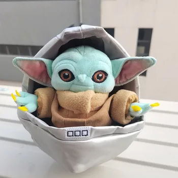 23CM Star Wars de Yoda bebé mandaloriano Figuras de acción de juguete Yoda juguetes Yoda maestro Figuras muñecas de juguete de felpa para los niños