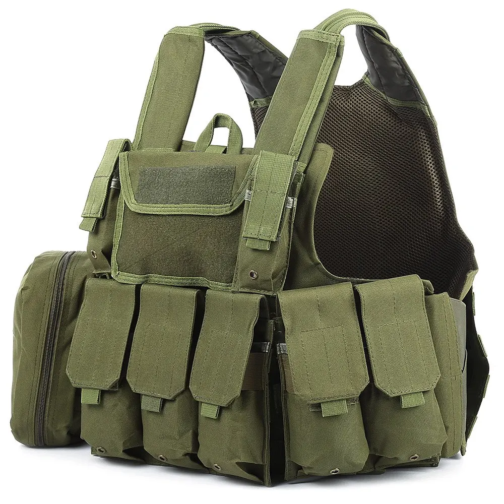 Camouflage Hunting Military Tactical Vest Amphibious Battle Combat Airsoft Molle Bullet Assault Plate Carrier Vest Safety Vest