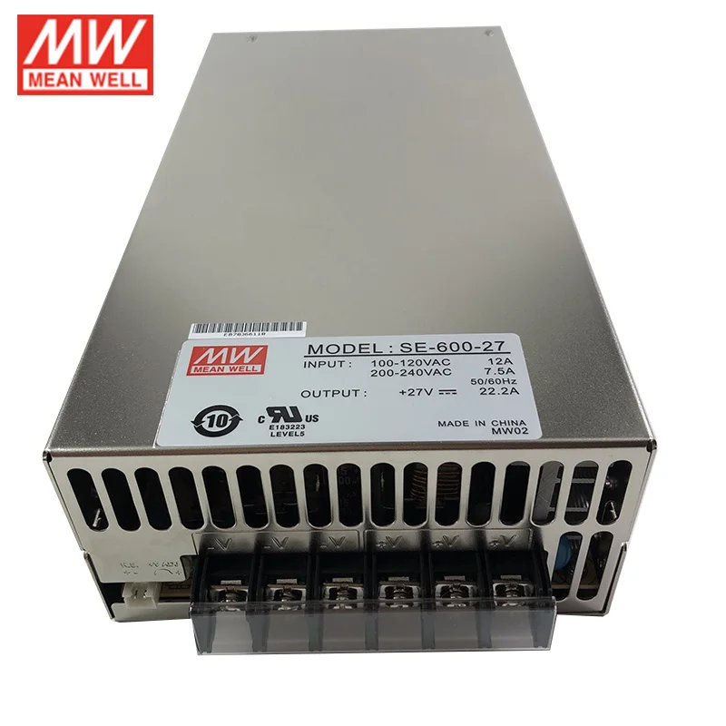 SE-600-27 MEAN WELL 600 Вт 27 в импульсный источник питания 110 В/220 В переменного тока
