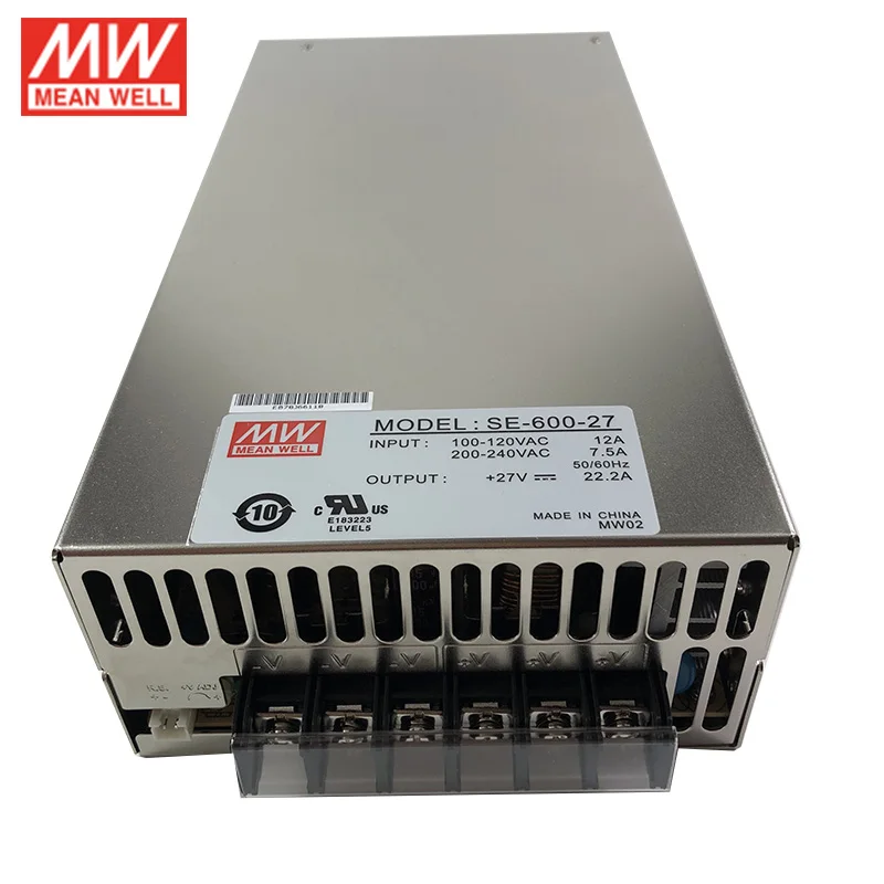 600W 27V 22.2A 220V input Single Output Switching power supply 