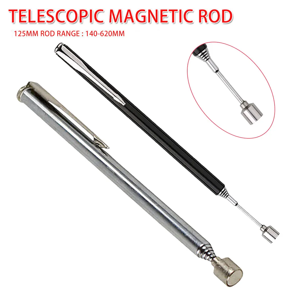 12X 5" Telescopic Rod Stick Pen Shape Pick Up Portable Tools