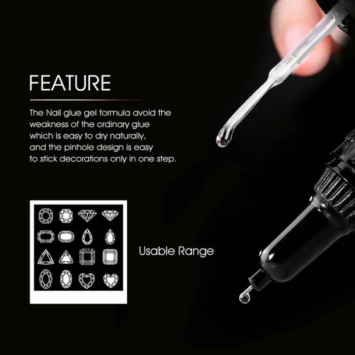 VENALISA 10ml Diamond Sticky Gel Pen Tranparent Clear Builder Gel Decor JS11