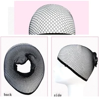 Filet à cheveux en Nylon noir pour femmes, matériaux pour la fabrication de perruques, élastiques extensibles, capuchon en maille, accessoires de doublure de perruque, vente en gros 3