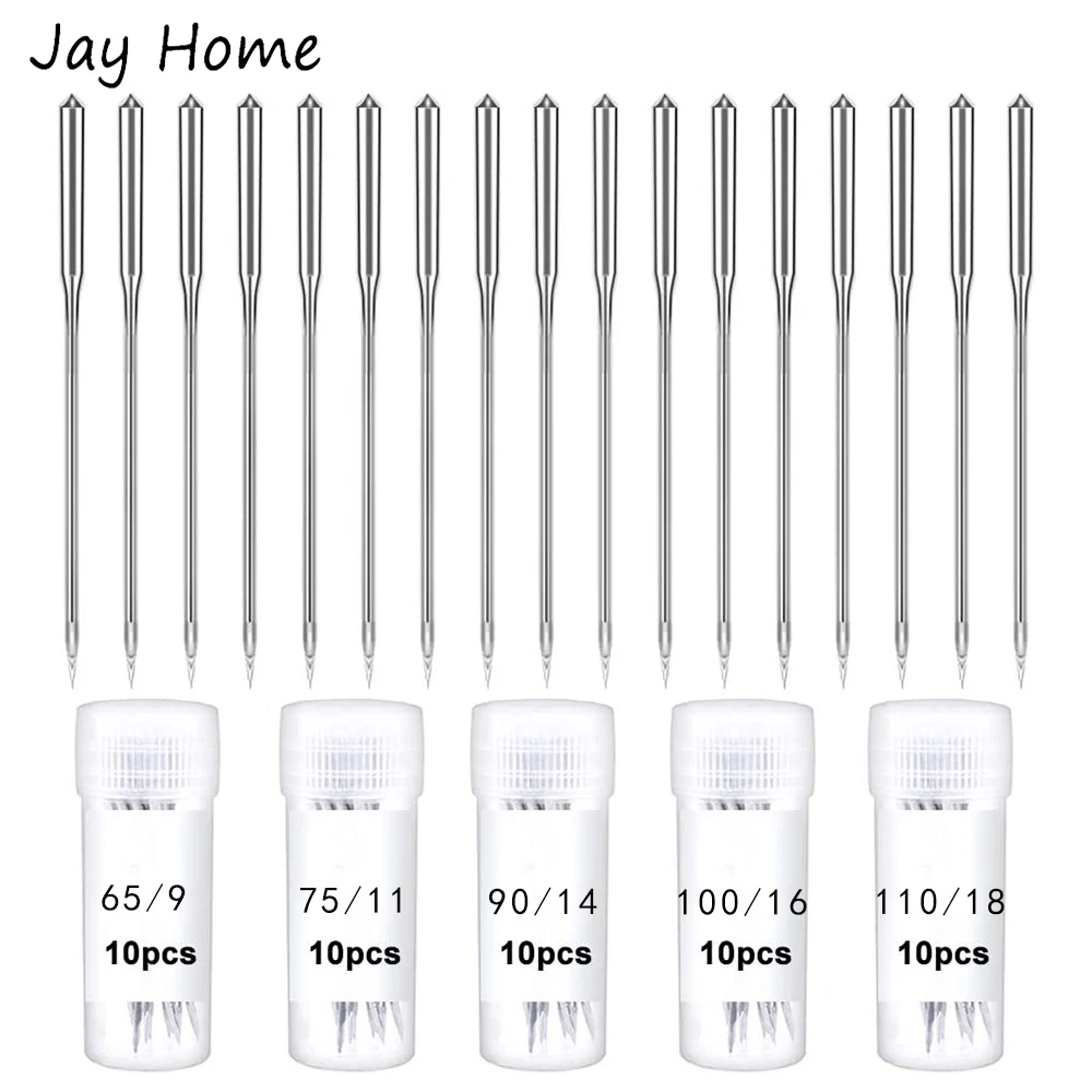 10/50Pcs Sewing Machine Needles 65/9 75/11 90/14 100/16 110/18