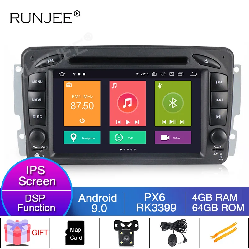 RUNJEE два Din 7 дюймов Автомобильный Радио плеер для Mercedes Benz W209 W203 W163 W463 Viano W639 wifi BT