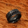 Bague Viking nordique en acier inoxydable pour hommes, anneau Rune à chaîne avec sac cadeau Valknut ► Photo 2/6