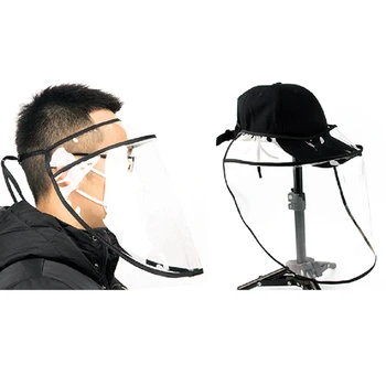 

Children Adult Anti-droplet Visor Shield Eye Protection Mouth Cover Masks Empty Top Roll Transparent Protective Face Mask Shield