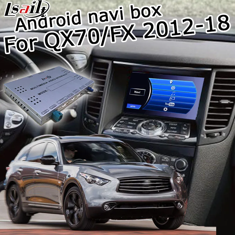 Lsailt Android gps навигационная система коробка для Infiniti QX70/FX37 FX 2012- с G QX50 QX60 Q70 QX80 и т. д. youtube waze yandex