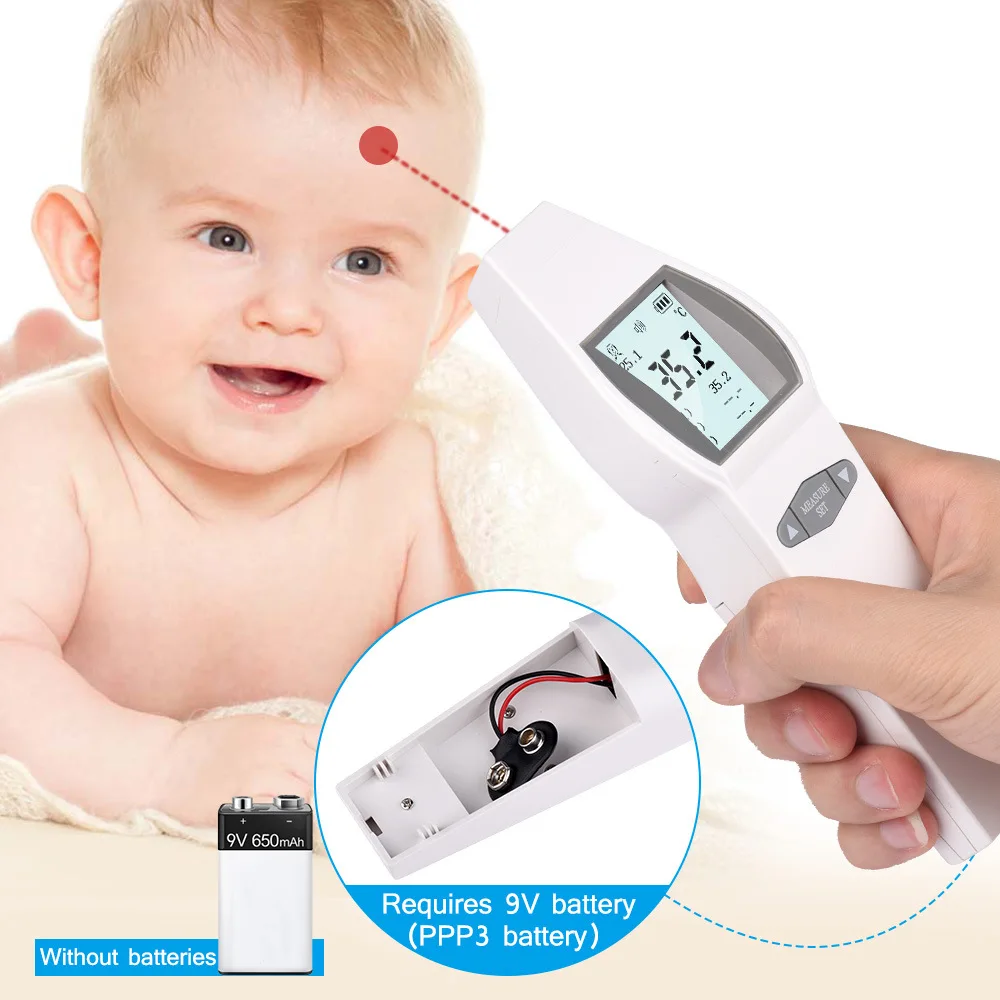 

Non-Contact Body Infrared Forehead Thermometer For Baby Adult Fever Thermometer Gun With Lcd Display Digital Laser Temperature