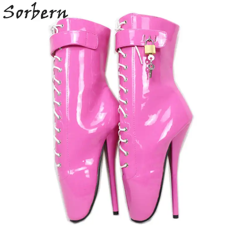 hot pink stiletto boots