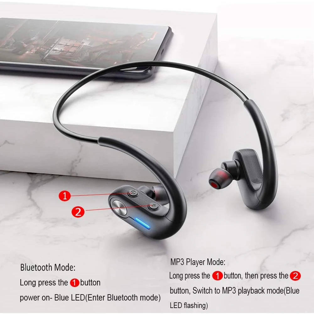 Bluetooth MP3 плеер 32 Гб спортивный мини mp3 наушники для подключения к плееру телефона