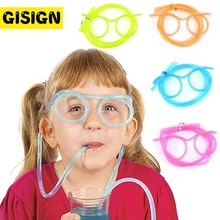 Verres en plastique souple, paille, Tube Flexible, jouets à boire, outils de fête, fournitures de fête d'anniversaire pour bébé, Gadgets amusants, 1 pièce