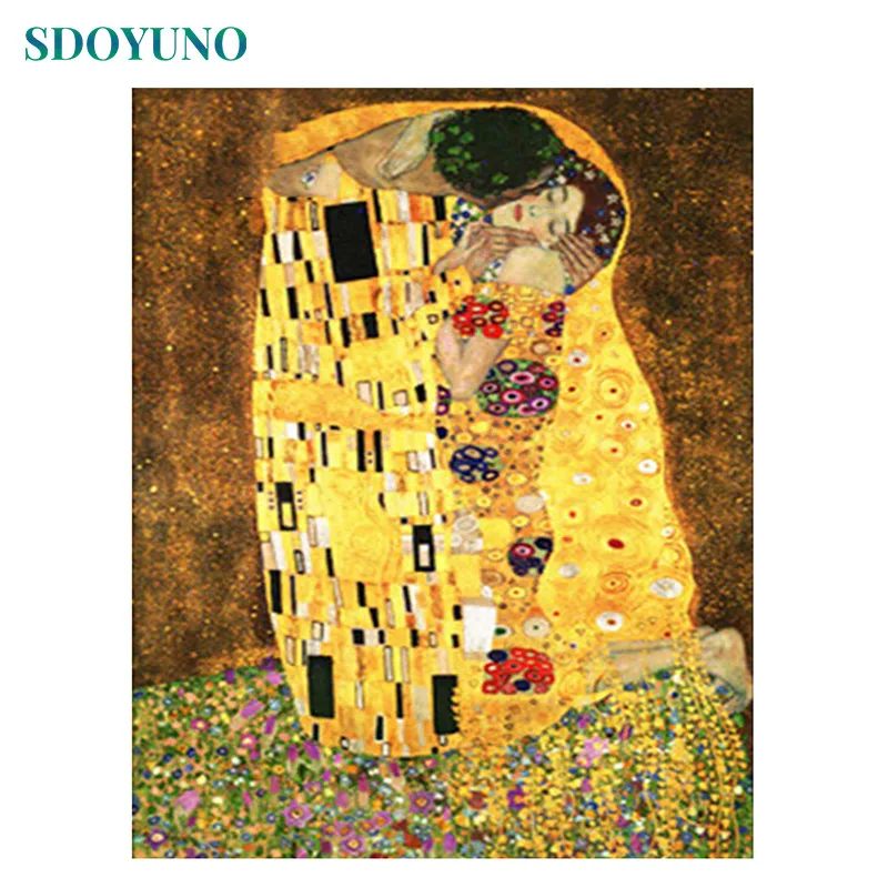 

SDOYUNO 60x75cm DIY Framed Acrylic Paint by number kits on canvas Oil Painting By Numbers For Adults Wall Art Gift Home Decor