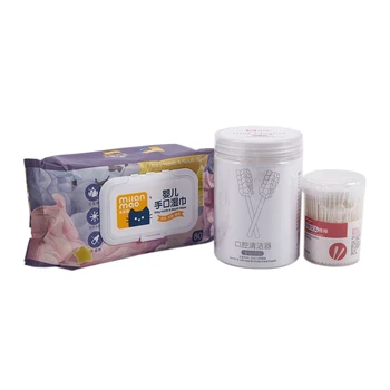 

30 Clean Cotton Swab Baby Oral Cleaning Gauze Cotton Swabs, 200 Baby Cotton Swabs