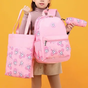 

6-12 Year Child's School Bag 3pcs/Set For Girl Fashion Printing Cute School Backpack Starting School The Best Gift For Girls