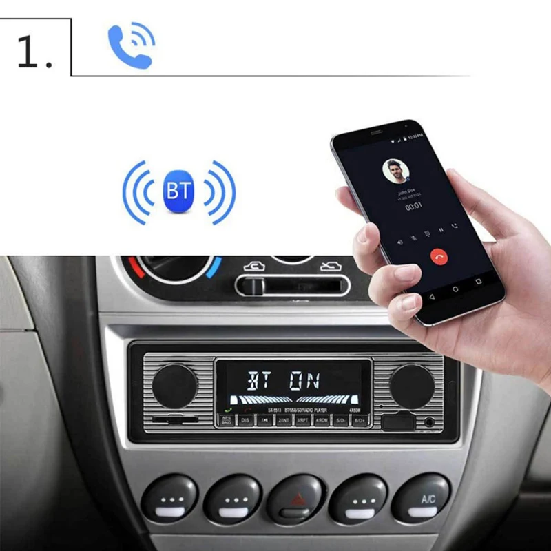 12 В Универсальный автомобильный стерео FM ретро радио ЖК-экран Bluetooth MP3 плеер Aux вход TF карта авто радио