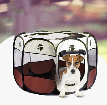 

Octahedral Dog MatsCage Pet Delivery Room Washable Foldable Octagonal Fence Oxford Cloth Waterproof Resistance Catch Dog Tent